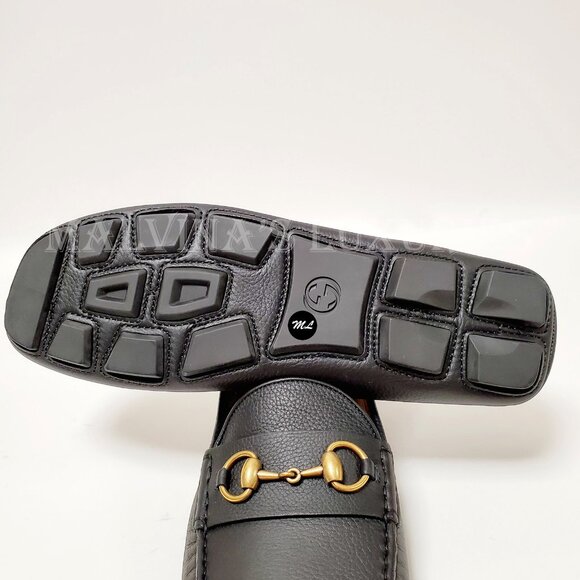 GUCCI SHOES MENS DRIVER HORSEBIT MOCCASINS BLACK LEATHER LOAFERS sz 11G 11.5 - Picture 15 of 16